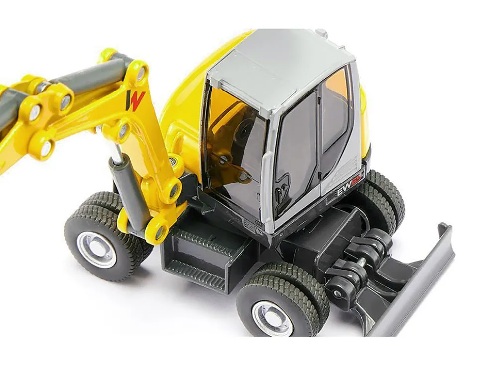 Wacker Neuson EW65 Mobile Excavator Yellow and Gray 1/50 Diecast Model Siku 3560