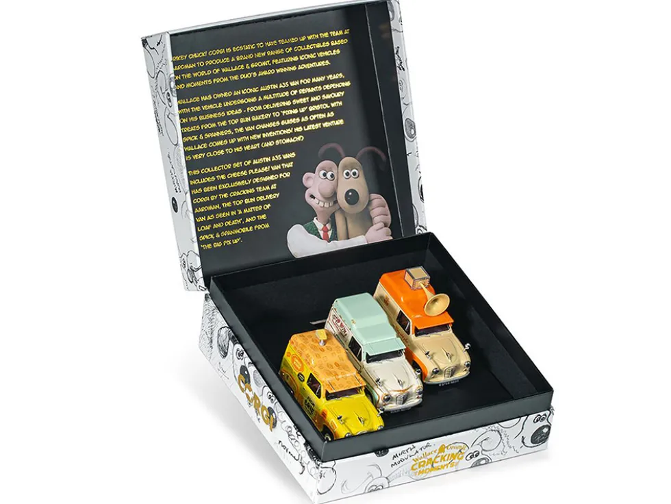 Wallace & Gromit Austin A35 Van Collection Set of 3 Pieces Diecast Model Cars Corgi CC80505