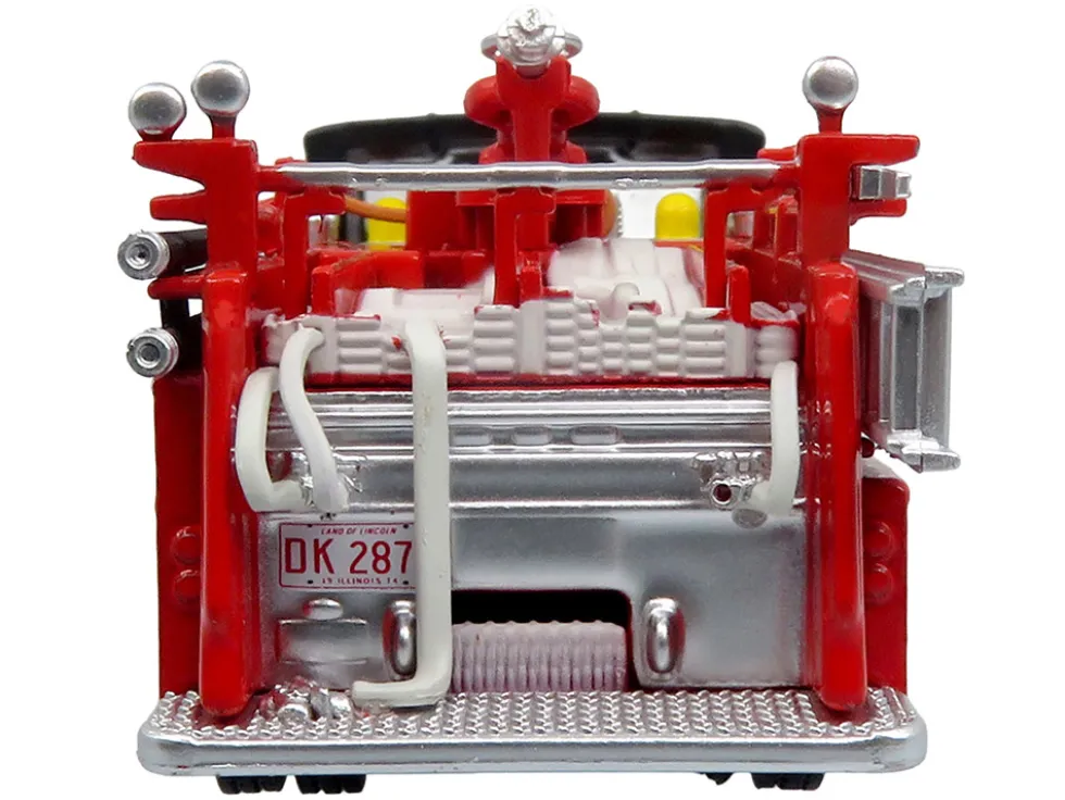 1974 Ward LaFrance Fire Engine "Chicago Fire Department - Engine 49" Red with Black Top "5 Alarm" Series Limited Edition 1/87 (HO) Diecast Model by Iconic Replicas