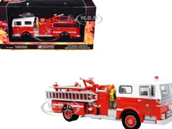 1974 Ward LaFrance Fire Engine "San Francisco Fire Department – Engine 31" Red with White Top "5 Alarm" Series Limited Edition 1/87 (HO) Diecast Model by Iconic Replicas