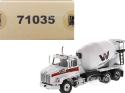 Western Star 4700 SB Concrete Mixer Truck White 1/50 Diecast Model Diecast Masters 71035