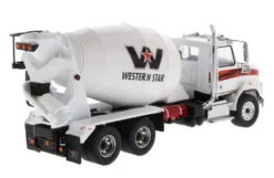 Western Star 4700 SB Concrete Mixer Truck White 1/50 Diecast Model Diecast Masters 71035