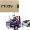 Western Star 4700 SB Tandem Day Cab Tractor Blue 1/50 Diecast Model Diecast Masters 71039