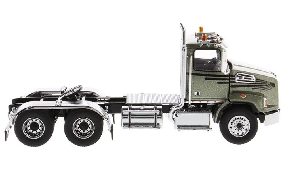 Western Star 4700 SB Tandem Day Cab Tractor Metallic Olive Green 1/50 Diecast Model Diecast Masters 71038