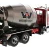 Western Star 4700 SF Concrete Mixer Metallic Red Gray Body 1/50 Diecast Model Diecast Masters 71033