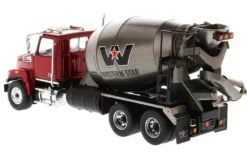 Western Star 4700 SF Concrete Mixer Metallic Red Gray Body 1/50 Diecast Model Diecast Masters 71033