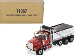 Western Star 4900 SF Dump Truck Red Silver 1/50 Diecast Model Diecast Masters 71067