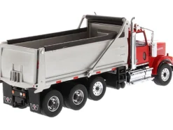 Western Star 4900 SF Dump Truck Red Silver 1/50 Diecast Model Diecast Masters 71067