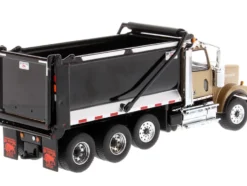 Western Star 4900 SFFA Tandem Pusher Axle OX Stampede Dump Truck Gold Black 1/50 Diecast Model Diecast Masters 71080