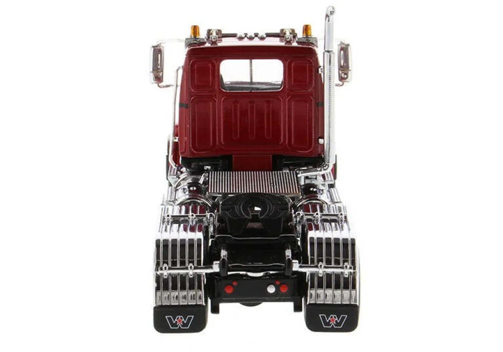 Western Star 4700 SF Tandem Day Cab Tractor Metallic Red 1/50 Diecast Model Diecast Masters 71037