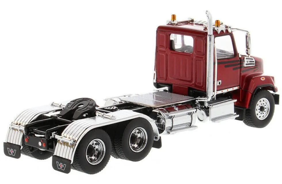 Western Star 4700 SF Tandem Day Cab Tractor Metallic Red 1/50 Diecast Model Diecast Masters 71037