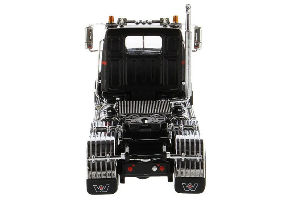 Western Star 4700 SF Tandem Day Cab Tractor Metallic Black 1/50 Diecast Model Diecast Masters 71036
