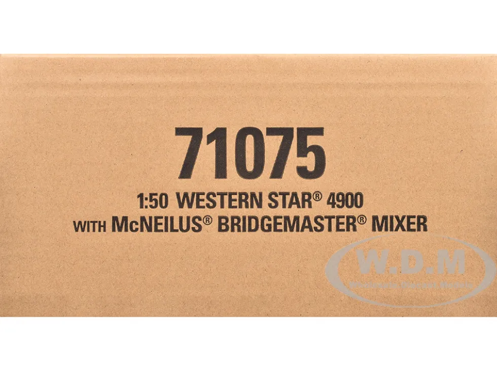 Western Star 4900 with Bridgemaster McNeilus Mixer Blue Metallic "Transport Series" 1/50 Diecast Model by Diecast Masters