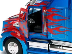 Western Star 5700 XE Phantom Optimus Prime Robot on Chassis Transformers 5 2017 Movie Hollywood Rides Series 1/24 Diecast Model Jada 98403