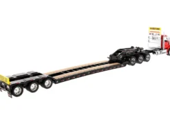 Western Star 49X SBFA Tridem Axle Heavy-Haul Tractor XL 120 Low-Profile HDG Trailer Red Black Transport Series 1/50 Diecast Model Diecast Masters 71090