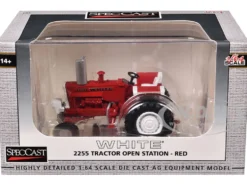 White 2255 Open Station Tractor Red with White Accents 1/64 Diecast Model by SpecCast
