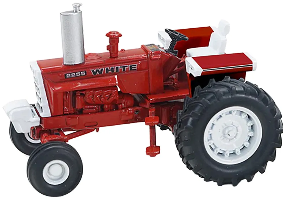 White 2255 Open Station Tractor Red with White Accents 1/64 Diecast Model by SpecCast