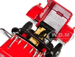 White Western Star 4900 Day Cab with 48’ Utility Flatbed Trailer Viper Red 1/64 Diecast Model by DCP/First Gear