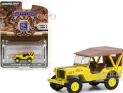1949 Willys Jeep MB 545th Military Police Company Camp Drake Japan Training Camp Yellow Battalion 64 Series 3 1/64 Diecast Model Car Greenlight 61030C