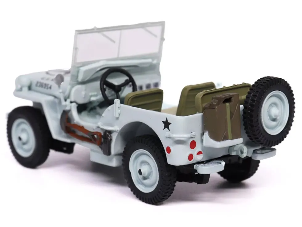 Willys Jeep 1/4-Ton Car Light Blue "United States Navy" 1/43 Diecast Model by Militaria Die Cast