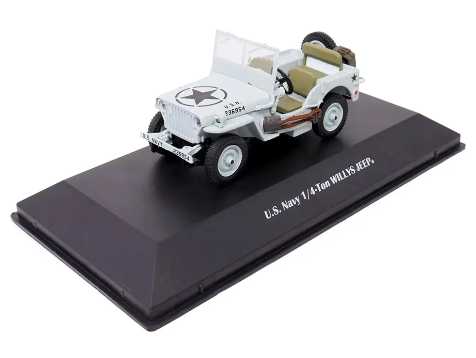 Willys Jeep 1/4-Ton Car Light Blue "United States Navy" 1/43 Diecast Model by Militaria Die Cast