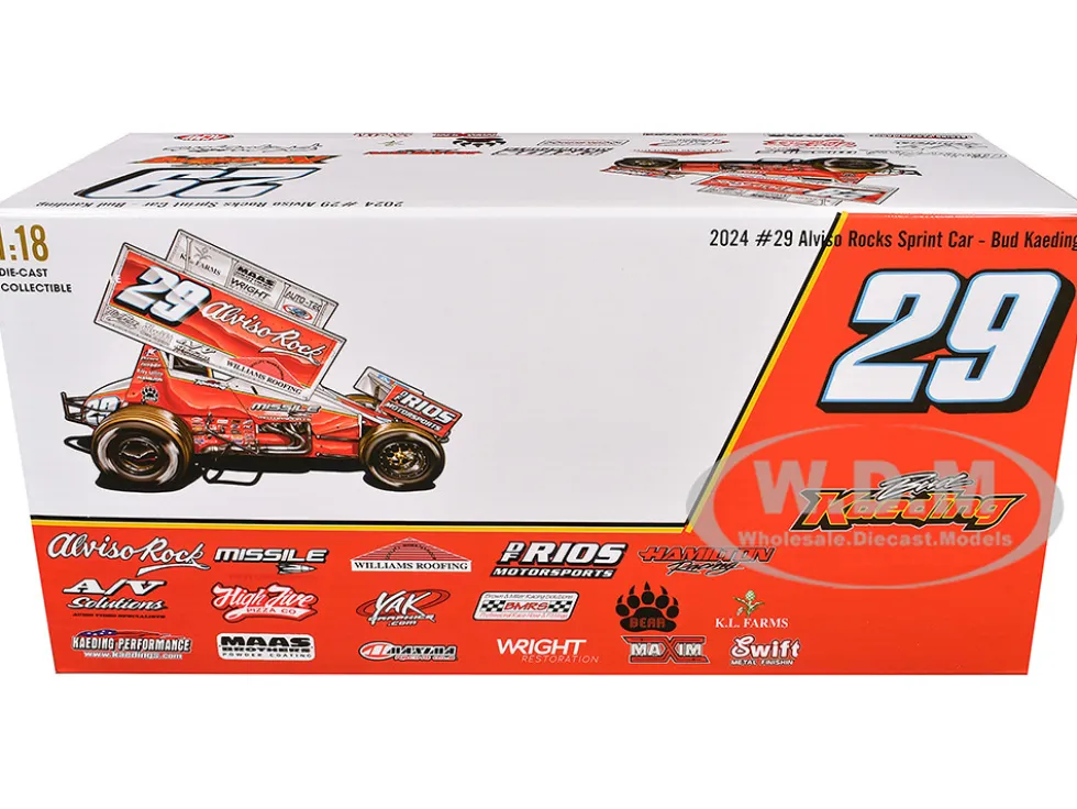 Winged Sprint Car #29 Bud Kaeding "Missile Motorsports" BK Motorsports (2024) 1/18 Diecast Model Car by ACME