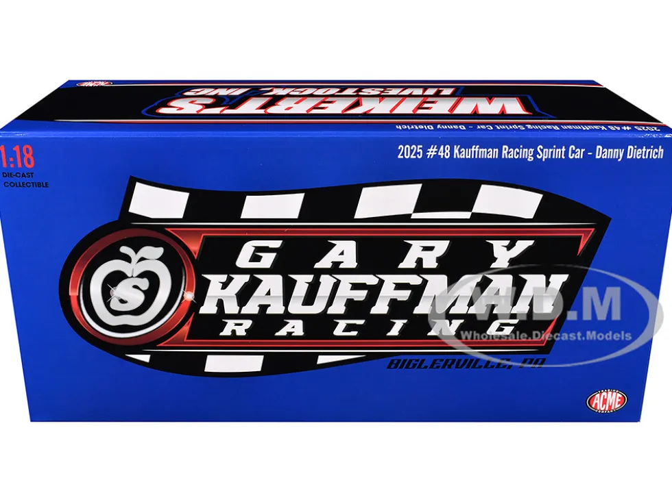 Winged Sprint Car #48 Danny Dietrich "Weikert's Livestock - Speedway Cars" Gary Kauffman Racing (2025) 1/18 Diecast Model Car by ACME