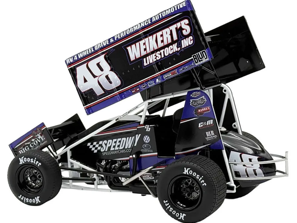 Winged Sprint Car #48 Danny Dietrich "Weikert's Livestock - Speedway Cars" Gary Kauffman Racing (2025) 1/18 Diecast Model Car by ACME