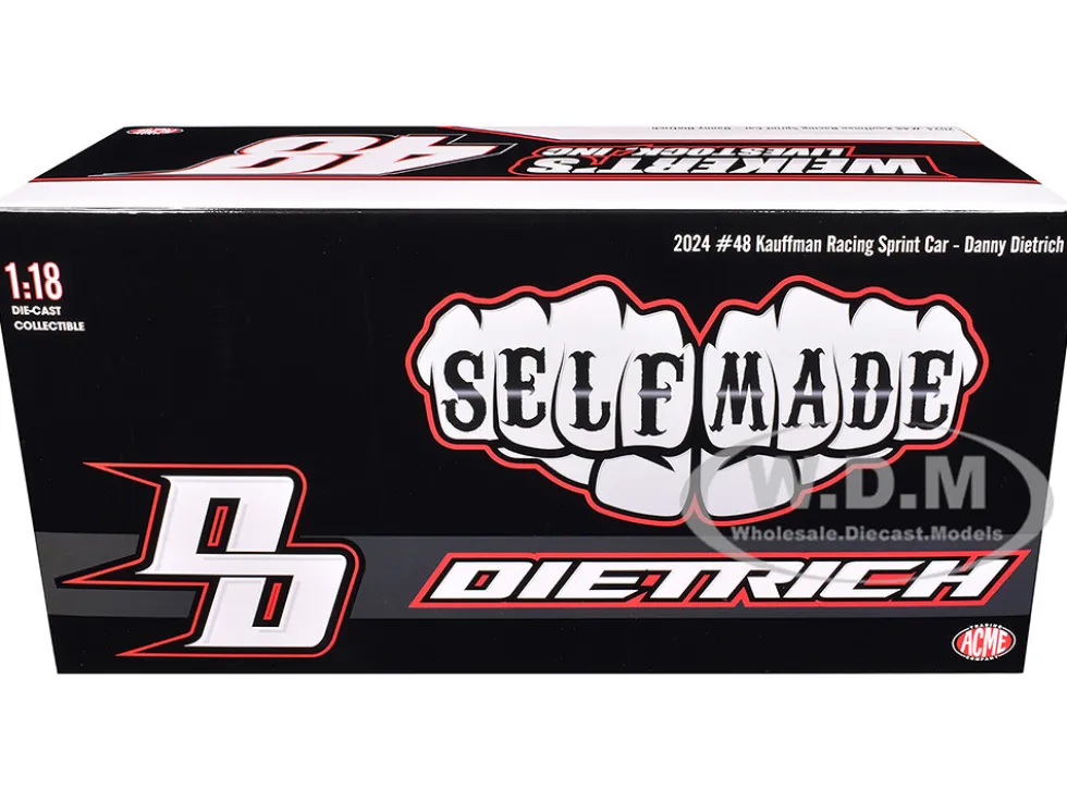 Winged Sprint Car #48 Danny Dietrich "Weikert's Livestock Inc." Gary Kauffman Racing (2024) 1/18 Diecast Model Car by ACME