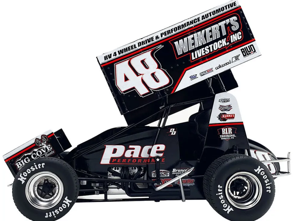 Winged Sprint Car #48 Danny Dietrich "Weikert's Livestock Inc." Gary Kauffman Racing (2024) 1/18 Diecast Model Car by ACME