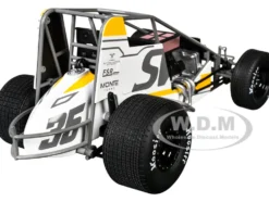Winged Sprint Car #35 Jamie Veal "SWI Earthworks" White (2025) 1/18 Diecast Model Car by ACME
