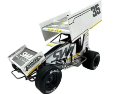 Winged Sprint Car #35 Jamie Veal "SWI Earthworks" White (2025) 1/18 Diecast Model Car by ACME
