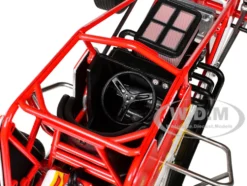 Winged Sprint Car #104+ Jeff Swindell "Octane Boost" Red with Graphics "National Sprint Car Hall of Fame" 1/18 Diecast Model Car by ACME