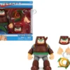 Wood Man 5" Moveable Figure (Deluxe Version) with Accessories and Alternate Head and Hands "Mega Man" (1987) Video Game Model by Jada