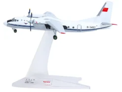Xian Y-7 Commercial Aircraft "CAAC Airlines" (B-3457) White with Blue Stripes 1/200 Diecast Model Airplane by Herpa