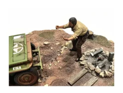 4X4 Mechanic Figure 6 for 1/18 Scale Models American Diorama AD18016