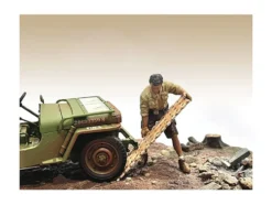 4X4 Mechanic Figure 8 with Board Accessory for 1/18 Scale Models American Diorama AD18018