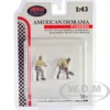 4X4 Mechanics 2 Piece Diecast Figure Set 2 for 1/43 Scale Models American Diorama AD43002