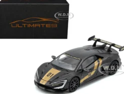 Yangwang U9 #01 Carbon Fiber with Gold Stripes "APA XPO 2025 Event Edition" 1/64 Diecast Model Car by Inno Models